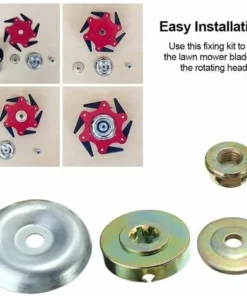 CHANCEY Lot De 4 Lame De Boîte De Vitesse En Métal Écrou Kit De Fixation D'écrou Universel M10 Pour Tête De Débroussailleuse Housse De Remplacement Pour Tondeuse à Gazon Tondeuse Brosse Cutter，SEMAket -Débroussailleuse Soldes Magasin 59619525 4