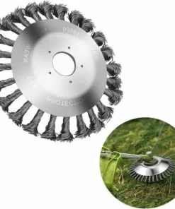 FLYME Tête De Désherbage Fil D'acier, Brosse Anti-Mauvaises Herbes，6 Pouce Brosse Rotative Disque De Pinceau à Roue Pour Outils De Pelouse Jardin Agriculture - Rechange Pour Tonte