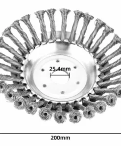 TRIOMPHE Tête De Désherbage Fil D'Acier,Débroussailleuse,Brosse Anti-Mauvaises Herbes,Tête De Coupe-Herbe,Brosse Rotative Disque De Pinceau à Roue,Tondeuse à Gazon Tête De Rechange Pour Coupe (8in/200mm)T-Audace -Débroussailleuse Soldes Magasin 59982628 2