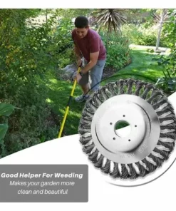 TRIOMPHE Tête De Désherbage Fil D'Acier,Débroussailleuse,Brosse Anti-Mauvaises Herbes,Tête De Coupe-Herbe,Brosse Rotative Disque De Pinceau à Roue,Tondeuse à Gazon Tête De Rechange Pour Coupe (8in/200mm)T-Audace -Débroussailleuse Soldes Magasin 59982628 3