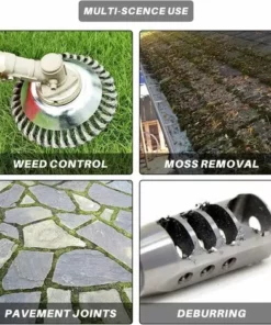 TRIOMPHE Tête De Désherbage Fil D'Acier,Débroussailleuse,Brosse Anti-Mauvaises Herbes,Tête De Coupe-Herbe,Brosse Rotative Disque De Pinceau à Roue,Tondeuse à Gazon Tête De Rechange Pour Coupe (8in/200mm)T-Audace -Débroussailleuse Soldes Magasin 59982628 4