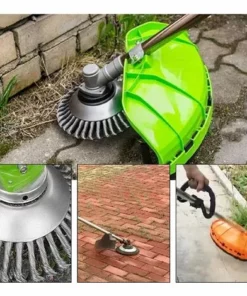 TRIOMPHE Tête De Désherbage Fil D'Acier,Débroussailleuse,Brosse Anti-Mauvaises Herbes,Tête De Coupe-Herbe,Brosse Rotative Disque De Pinceau à Roue,Tondeuse à Gazon Tête De Rechange Pour Coupe (8in/200mm)T-Audace -Débroussailleuse Soldes Magasin 59982628 5