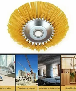 TRIOMPHE Tête Brosse Débroussailleuse Universelle. Brosse Désherbage Gazon Mauvaises Herbes En Nylon 200 X 25,4 Mm Jaune，T-Audace -Débroussailleuse Soldes Magasin 59982742 2