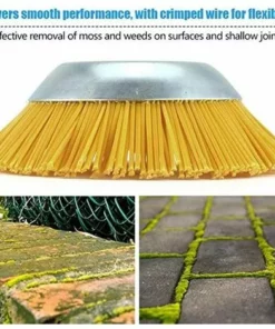 TRIOMPHE Tête Brosse Débroussailleuse Universelle. Brosse Désherbage Gazon Mauvaises Herbes En Nylon 200 X 25,4 Mm Jaune，T-Audace -Débroussailleuse Soldes Magasin 59982742 4