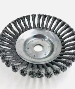AOUGO Brosse à Mauvaises Herbes Débroussailleuse Coupeur Tête Pour Débroussailleuse Brosse Ronde Pour Débroussailleuse (6"(25 Mm X 150 Mm))