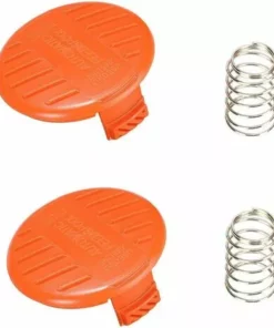 DENUOTOP Fil (4 Couvre-bobines + 4 Ressorts) Capuchon De Bobine De Rechange Pour Compatibles Avec Black Decker GH900 LST201 GH600 NST2018 CST2000, Couvre-bouchon Weed Eater Wacker Cap -Débroussailleuse Soldes Magasin 60007131 3