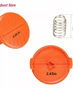 DENUOTOP Fil (4 Couvre-bobines + 4 Ressorts) Capuchon De Bobine De Rechange Pour Compatibles Avec Black Decker GH900 LST201 GH600 NST2018 CST2000, Couvre-bouchon Weed Eater Wacker Cap -Débroussailleuse Soldes Magasin 60007131 4