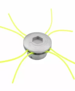 FR-LIFE Aluminium Fils Tête Coupe-Bordure,Tête De Débroussailleuse Universelle Accessoire De Débroussailleuse Avec 4 Lignes Pour Tondeuse à Gazon, 72 X 44.5 Mm, BR-Vie