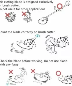 LUCKY-88 Lame De Tondeuse à Gazon, Lame Ronde En Alliage Hande En Acier Blanc à Un Mot (40 Dents) -Débroussailleuse Soldes Magasin 60061860 5