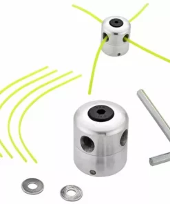 JOORRT Tête De Débroussailleuse Universelle Aluminium Fils Tête Coupe-bordure Tête Double Fil Bobine Tête Fil Nylon Pour Tondeuse