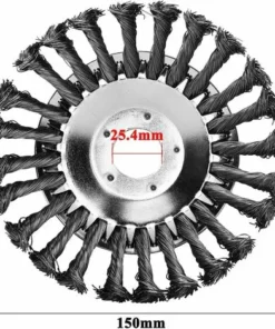 NAXUNNN 6'' Kit De Brosse De Débroussailleuse à Gazon, 150x25,4mm Brosse à Désherber Ronde -Débroussailleuse Soldes Magasin 60506020 5