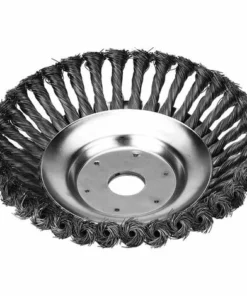 NAXUNNN Brosse à Désherber Ronde Pour Débroussailleuse, 6'' Tête Brosse Désherbage,150 X 25,4mm Brosse Rotative