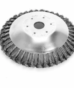 FONTAINEBLEAU Brosse à Mauvaise Herbes, Tête Débroussailleuse Tondeuse à Gazon Brosse 200 X 25 Mm D'alésage. Brosse En Acier Fils Entrelacés,une Pièce，Fonepro