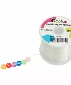 N.C Bobine De 50 M De Fil Nylon élastique Transparent - Incolore