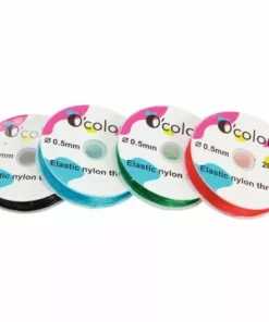 N.C Lot De 4 Bobines De 20 M De Fil Nylon élastique Couleur