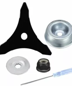 MACARON Lame De Débroussailleuse Avec Kit D'entretien D'accessoire D'adaptateur De Lame De Tondeuse à Gazon De Machine De Jardinage Pour Mauvaises Herbes Fraîches Et Tondeuse LO-Ron