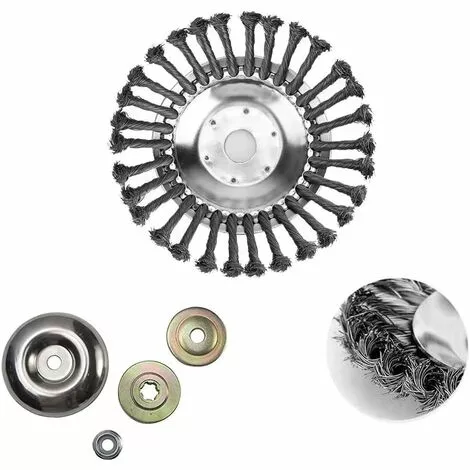 JOORRT Tête Brosse Désherbage 6 Pouces Métallique, Brosse Débroussailleuse De Mauvaises Herbes, Brosse à Désherber Ronde Pour Jardin Rue Agriculture(150 X 25,4mm) 3 JOORRT Tête Brosse Désherbage 6 Pouces Métallique, Brosse Débroussailleuse De Mauvaises Herbes, Brosse à Désherber Ronde Pour Jardin Rue Agriculture(150 X 25,4mm)