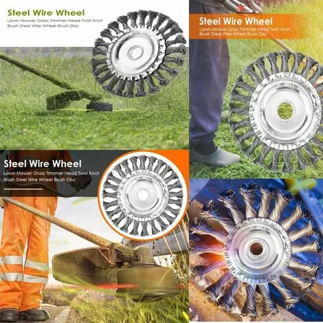 JOORRT Tête Brosse Désherbage 6 Pouces Métallique, Brosse Débroussailleuse De Mauvaises Herbes, Brosse à Désherber Ronde Pour Jardin Rue Agriculture(150 X 25,4mm) 4 JOORRT Tête Brosse Désherbage 6 Pouces Métallique, Brosse Débroussailleuse De Mauvaises Herbes, Brosse à Désherber Ronde Pour Jardin Rue Agriculture(150 X 25,4mm) – Image 2