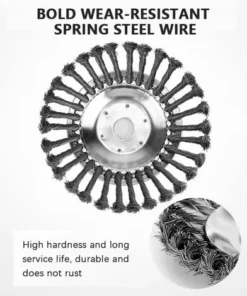 TANCYCO Kit De Tête De Coupe De Débroussailleuse En Fil D'acier Têtes De Coupe De Brosse D'herbe De Jardin De Rechange De 8 Pouces Pour L'ébavurage D'élimination De La Rouille De L'herbe -Débroussailleuse Soldes Magasin 60906299 3
