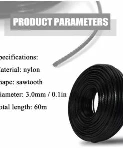 TANCYCO 3.0mm 60 Mètres Professionnel Fine Qualité Nylon En Lame De Scie Trimmer Corde Débroussailleuse Strimmer Ligne Tonte Fil Tondeuse Accessoire 10 TANCYCO 3.0mm 60 Mètres Professionnel Fine Qualité Nylon En Lame De Scie Trimmer Corde Débroussailleuse Strimmer Ligne Tonte Fil Tondeuse Accessoire -Débroussailleuse Soldes Magasin 60906463 4
