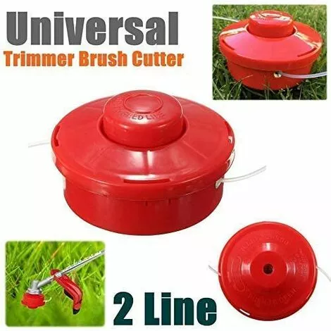 DECKON PC Universel 2 Ligne Bosse En Plastique Strimmer Tête Tondeuses À Gazon Cutter Rouge 4 DECKON PC Universel 2 Ligne Bosse En Plastique Strimmer Tête Tondeuses À Gazon Cutter Rouge – Image 2