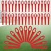 DECKON 120 Pièces Lames De Rechange Pour Coupe Bordure,Tondeuse à Gazon En Plastique Lames,Lames De Coupe En Plastique De Remplacement,Lames De Grass Trimmer Brush Cutter,Lames En Plastique De Rechange