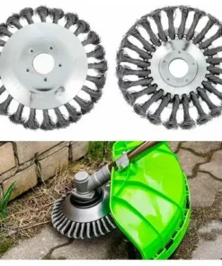 JOORRT Tête De Débroussailleuse Conique En Fil De Fer Noué Pour Tondeuse à Gazon - Plateau De Désherbage En Métal Pour Débroussailleuse (Diamètre Extérieur150mm, Trou Intérieur 25mm) 10 JOORRT Tête De Débroussailleuse Conique En Fil De Fer Noué Pour Tondeuse à Gazon - Plateau De Désherbage En Métal Pour Débroussailleuse (Diamètre Extérieur150mm, Trou Intérieur 25mm) -Débroussailleuse Soldes Magasin 61235991 4