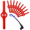 FVBJD Lot De 24 Couteaux De Débroussailleuse Rouge - Coupe-bordure En Plastique - Outil De Jardin - Lame De Rechange Pour Coupe-bordure Sans Fil (rouge) -Débroussailleuse Soldes Magasin 61286809 1