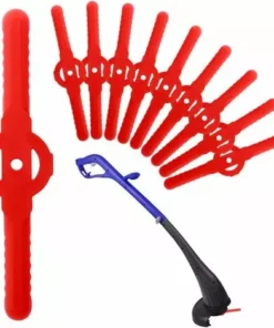 FVBJD Lot De 24 Couteaux De Débroussailleuse Rouge - Coupe-bordure En Plastique - Outil De Jardin - Lame De Rechange Pour Coupe-bordure Sans Fil (rouge)