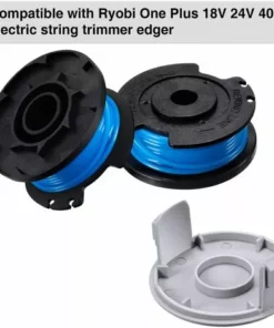 FVBJD 10 Pièces AC14RL3A Ligne De Bobine Coupe-Herbe De Rechange 11 Ft 0,065 Pouce Bobine De Corde D'Herbe Ligne De Bobine De Coupe, 2 Bobine Coupe-Bordures Compatible Avec Ryobi 18V, 24V, 40V -Débroussailleuse Soldes Magasin 61286813 5