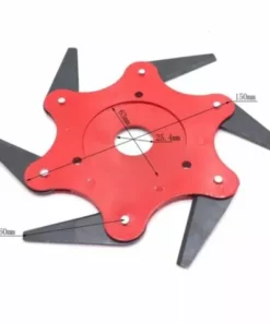 PREMIER Tête De Débroussailleuse En Métal à 6 Dents - Tête De Tondeuse à Gazon De Jardin 2 Commandes - Lame Rouge, Noire -Débroussailleuse Soldes Magasin 61657116 3
