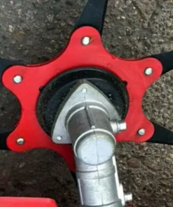 PREMIER Tête De Débroussailleuse En Métal à 6 Dents - Tête De Tondeuse à Gazon De Jardin 2 Commandes - Lame Rouge, Noire -Débroussailleuse Soldes Magasin 61657116 4