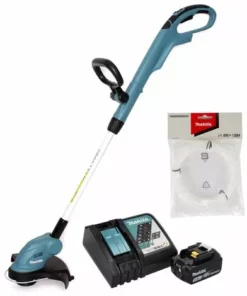 Makita DUR 181 RT 18 V Li-Ion Coupe-herbe Sans Fil + 1x Batterie BL 1850 5,0 Ah + Chargeur Rapide DC 18 RC + Makita DA00000003 File De Coupe Rond Ø 1,65mm X 15m -Débroussailleuse Soldes Magasin 62951850 3