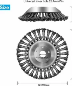 SINCèREETALI Tête De Débroussailleuse, Débroussailleuse De Désherbage 150x25mm, Débroussailleuse Pour Outils Agricoles De Jardin De Pelouse (6 Pouces)