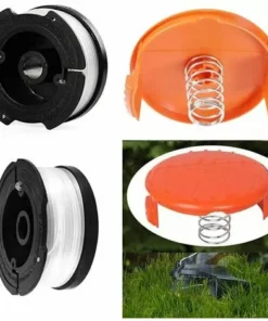 JOORRT 3 Pièces Bobine De Rechange De Tondeuse à Gazon En Nylon Bobine De Fil Debroussailleuse Avec 1 Paquet Capuchon 1 Ressort Bobines De Remplacement De Trimmer -Débroussailleuse Soldes Magasin 63519859 3