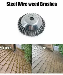 Dontodent Débroussailleuse à Gazon Tête De Coupe-cordon Avec Roue En Fil D'acier Solide Brosse à Mauvaises Herbes Ronde En Métal Outil De Désherbage Multifonctionnel -Débroussailleuse Soldes Magasin 63740361 4