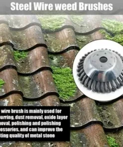 Dontodent Débroussailleuse à Gazon Tête De Coupe-cordon Avec Roue En Fil D'acier Solide Brosse à Mauvaises Herbes Ronde En Métal Outil De Désherbage Multifonctionnel -Débroussailleuse Soldes Magasin 63740361 5