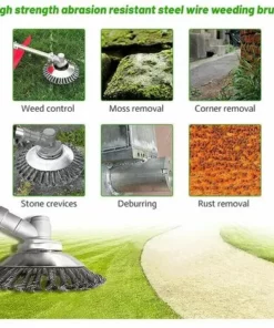 SINCèREETALI Brosse De Débroussailleuse, Tête De Brosse De Désherbage, Brosse De Désherbage De Débroussailleuse, Brosse De Désherbage Métallique, Environ 6 Pouces, Accessoires De Tondeuse à Gazon -Débroussailleuse Soldes Magasin 63814751 3