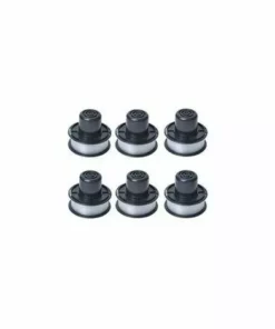 SINCèREETALI Corde De Tonte De Remplacement Compatible BLACK+DECKER, Corde De Couverture De Bobine RS136, Capuchon De Bobine, Bobine De Tête De Corde, Paquet De 6