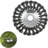 SINCèREETALI Brosse De Débroussailleuse à Gazon, Tête De Coupe Filaire De 15,2 Cm Avec Roue En Fil D'acier Solide, Brosse Ronde En Métal Pour Mauvaises Herbes -Débroussailleuse Soldes Magasin 63819044 1