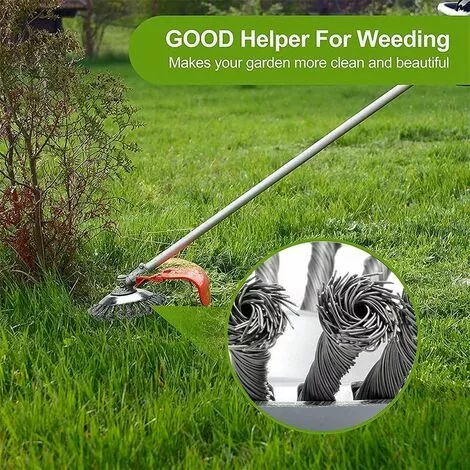SINCèREETALI Weed Head Brosse à Désherbage En Fil D'acier 6 Pouces Brosse Rotative Disque De Brosse Pour Outils De Pelouse Jardin Agriculture - Remplacement Pour La Tonte 6 SINCèREETALI Weed Head Brosse à Désherbage En Fil D'acier 6 Pouces Brosse Rotative Disque De Brosse Pour Outils De Pelouse Jardin Agriculture - Remplacement Pour La Tonte – Image 4