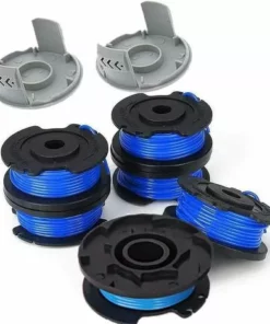 SINCèREETALI Lot De 8 Bobines De Rechange Pour Coupe-bordures De 0,065 Pouce Pour Ryobi 18v 24v 40v Compatible Avec Ryobi One+ AC14RL3A, Coupe-bordures Sans Fil De 11 Pieds, 6 Bobines + 2 Capuchons De Coupe-bordures