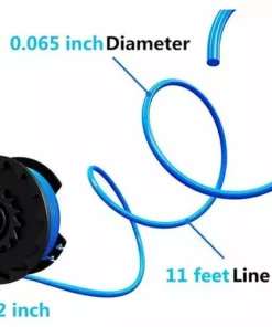 SINCèREETALI Lot De 8 Bobines De Rechange Pour Coupe-bordures De 0,065 Pouce Pour Ryobi 18v 24v 40v Compatible Avec Ryobi One+ AC14RL3A, Coupe-bordures Sans Fil De 11 Pieds, 6 Bobines + 2 Capuchons De Coupe-bordures -Débroussailleuse Soldes Magasin 63822051 3