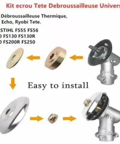 JUNJUN-9 Pièces Kit Ecrou Tete Debroussailleuse,Lame En Métal De Vitesses Universelle De Tondeuse,Débroussailleuse En Métal Accessoires,Pour Sylviculture Débroussailleuse Jardin Tondeuse à Gazon -Débroussailleuse Soldes Magasin 63873735 3