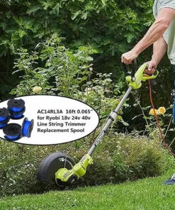 HEGUYEY Bobine De Rechange Pour Coupe-bordure De Ligne 0,065 Pouce Pour Ryobi 18v 24v 40v, Compatible Avec Ryobi One + AC14RL3A, Coupe-fil Sans Fil Line 11ft-6 Paquets -Débroussailleuse Soldes Magasin 64047459 3