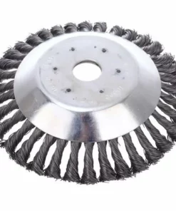 CARILLONSàVENT Tête De Débroussailleuse Conique En Fil De Fer Noué Pour Tondeuse à Gazon - Plateau De Désherbage En Métal Pour Débroussailleuse ((Diamètre Extérieur200mm, Trou Intérieur 25mm)) Carivent