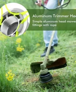 MèREÉTERNEL Aluminium Fils Tête Coupe-Bordure, Tête De Débroussailleuse Universelle Accessoire De Débroussailleuse Avec 4 Lignes Pour Tondeuse à Gazon, 72 X 44.5 Mm Ternel -Débroussailleuse Soldes Magasin 64171943 4