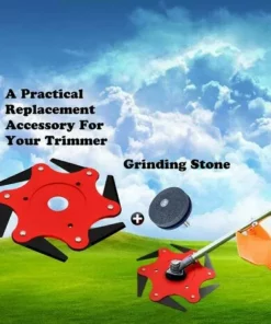 BF Tête De Tondeuse Extérieure Débroussailleuse Lame Accessoires De Tête De Tondeuse à Gazon 6 Rasoir En Acier -Débroussailleuse Soldes Magasin 64388135 5