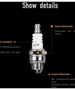 HEGUYEY Lot De 10 Bougie D'allumage L7T Bougie Tronconneuse Débroussailleuse Tondeuse Pour Moteur à Deux Temps Taille Haie Débroussailleuse -Débroussailleuse Soldes Magasin 64680253 2