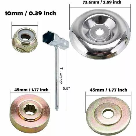 EAUDACè 9 Pièces Kit Ecrou Tete Debroussailleuse,Lame En Métal De Vitesses Universelle De Tondeuse,Débroussailleuse En Métal Accessoires,Pour Sylviculture Débroussailleuse Jardin Tondeuse à Gazon 4 EAUDACè 9 Pièces Kit Ecrou Tete Debroussailleuse,Lame En Métal De Vitesses Universelle De Tondeuse,Débroussailleuse En Métal Accessoires,Pour Sylviculture Débroussailleuse Jardin Tondeuse à Gazon – Image 2